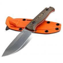 美国蝴蝶 马鞍山纸浆电木+橘G10柄猎刀（CPM-S90V）Saddle Mountain Skinner Orange
