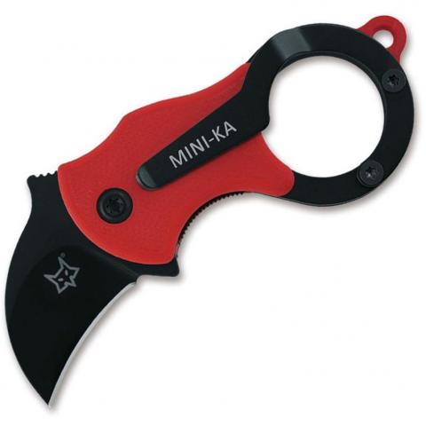意大利狐狸 FX-535RB Mini KA 红柄 黑色刃 指环叨爪刀