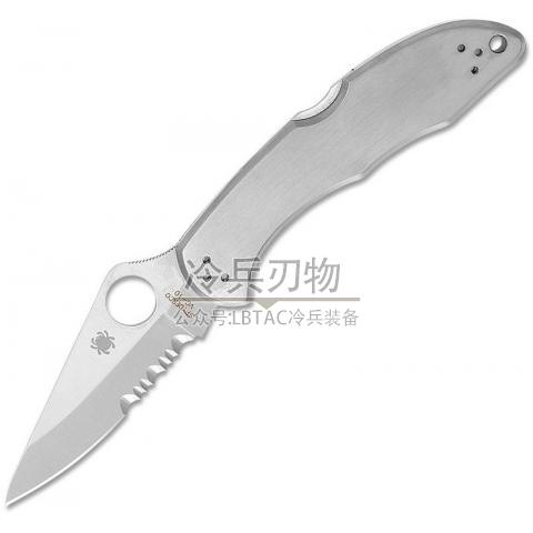 美国蜘蛛 C11 德里卡4 不锈钢材质柄 背锁战术折（VG-10 缎面半齿）Delica®4