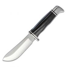 美国巴克 103 Skinner™ 斯金纳 水滴头钢本色 重型狩猎剥皮刃 经典宽头猎刀