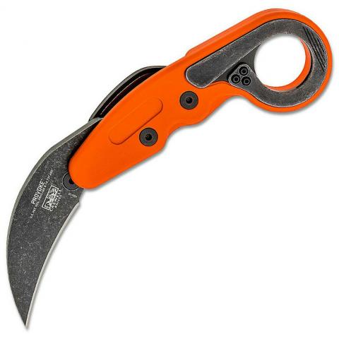 美国哥伦比亚河 Provoke™ Karambit 折叠爪机械运动折红柄（不锈钢）