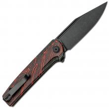 CIVIVI Knife C20041C Cachet 红黑纹G10柄黑刃折 -14C28N钢（黑色石洗）