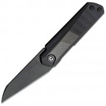 CIVIVI Knife C20005B Ostap Hel Ki-V Plus Front Flipper折​ Nitro-V 黑色 石洗 鸟喙型, 黑色G10柄 Twill 碳纤维 Overlay