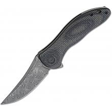 CIVIVI Knife C20075A-DS1 Synergy3 黑G10交织碳纤柄 大马士革钢折