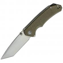 CIVIVI Knife C2023 Brazen Flipper 绿电木柄Tanto刀尖折（D2钢）