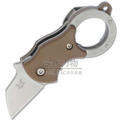 意大利狐狸 536 狼棕色柄指环迷你折爪（4116刃材）Mini TA Karambit