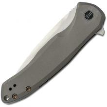 We Knife 2001 Kitefin 白刃碎碳纤维黑灰柄折（S35VN）