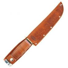 美国卡巴 1236 镜面版本搏弈（DIN 1.4116不锈钢）Bowie Leather Handle