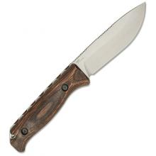 美国蝴蝶 马鞍山木纹柄猎附手工皮鞘（S30V）Saddle Mountain Skinner Wood