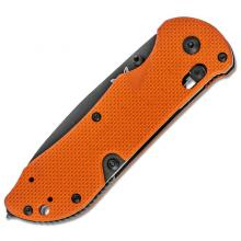 美国蝴蝶 916 Triage Rescue 平头刀型橘G10柄救援刀（N680钢 黑半齿刃）
