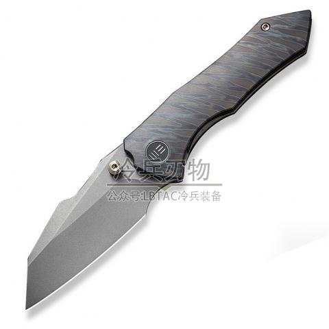 We&Gavko 22005 虎纹火焰纹钛柄快开折（20CV 灰色石洗）High-Fin