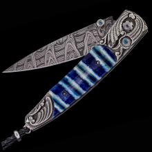 美国威廉亨利 Lancet ' Blue Heat' Pocket Knife