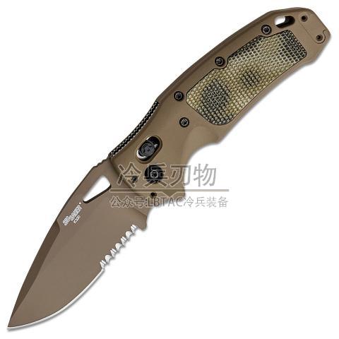 美国西格绍尔 K320 AXG Scorpion ABLE 锁定FDEG-Mascus Green G10贴片 特种迷彩版战术折（CPM-S30V Cerakote陶瓷涂层水滴头）