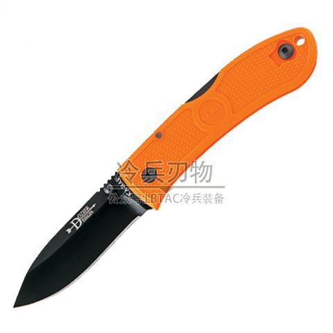 KA-BAR&Bob Dozier 4062 折叠猎人橙色柄背锁战术折（AUS-8A 黑色）Dozier