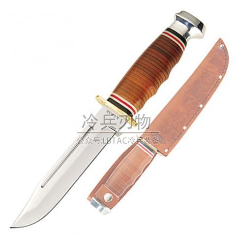 美国卡巴 1235 博弈猎人 Marine Hunter Leather Bowie Hunter