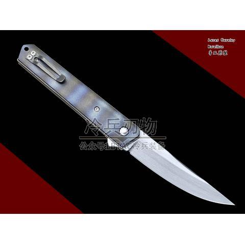 Lucas Burnley Kwaiken CPM-154刃材 烧钛柄 鱼鳍快开手工折