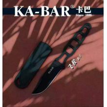 美国卡巴 1118BP Skeleton Knife 回形头黑色全刃全骨战术颈刃