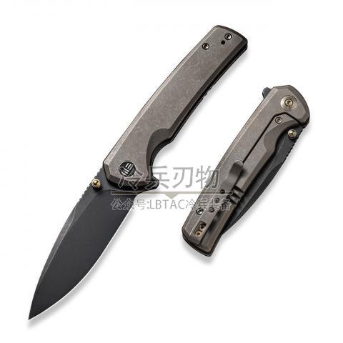 We Knife 21014C Subjugator 粽色钛柄快开折（CPM-20CV 黑色石洗 水滴刃）