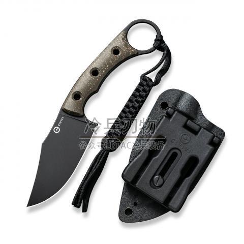 CIVIVI Knife C20059B Midwatch 粽色米卡塔柄直（N690黑刃）