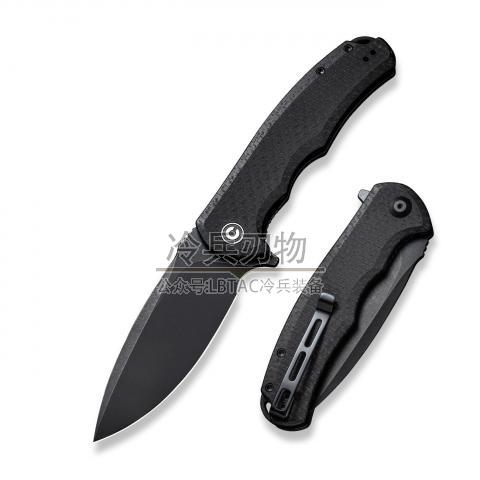 CIVIVI Knife C803 Praxis 黑色电木柄黑内衬折（9CR18MOV钢黑刃）