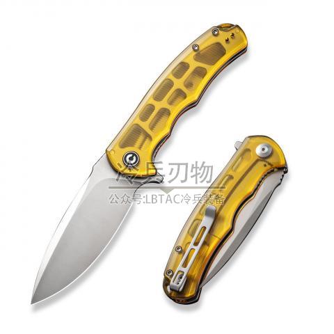 CIVIVI Knife C803 Praxis Ultem透明柄（9Cr18MoV锻面）