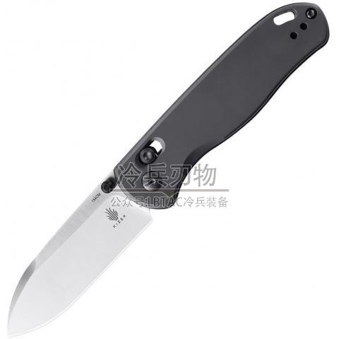 Kizer&Azo V3619 水滴熊 黑米卡塔柄双面可换背夹AXIS离合锁折（154CM 锻面）Drop Bear