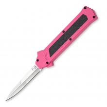 意大利AKC F16 粉色柄白刃弹刀20CM-弹簧刀