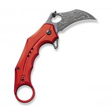 CIVIVI Knife C16016B Incisor II 红色铝柄快开折爪（Damascus）
