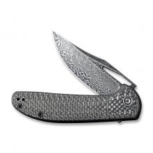 CIVIVI Knife C2013 Ortis 碳纤维柄折（Damascus）