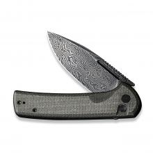 CIVIVI Knife C21006 Conspirator 绿米卡塔柄折（Damascus）