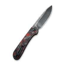 CIVIVI Knife C2103DS 红碎碳纤柄黑大马钢折