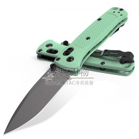 美国蝴蝶 533 Mini Bugout 浅绿Grivory柄折（CPM-S30V钢灰黑刃）