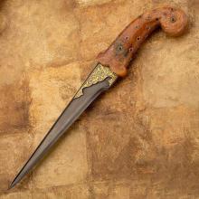 19世纪印度 玉髓乌兹宝石猎刀