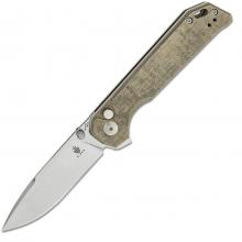 Kizer&Azo V5458 贝格莱特 绿色米卡塔柄按钮锁折（154CM 石洗）Begleiter（XL）