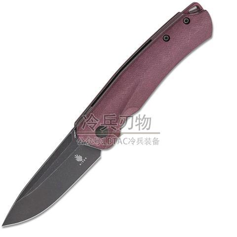 Kizer&Assassin V3629 侵略者红条纹酚醛树脂折（CPM-3V 黑色石洗）Agressor