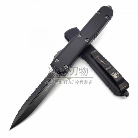 美国微技术 DLC全黑UT 单边齿 刃面无标新版 Ultratech Tactical