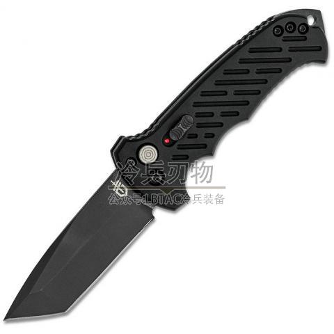 美国戈博 06 黑柄侧出自动跳Tanto（CPM-S30V 黑色全刃）