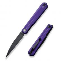 CIVIVI Knife Clavi 紫色G10柄黑刃折（Nitro-V钢 黑色处理）