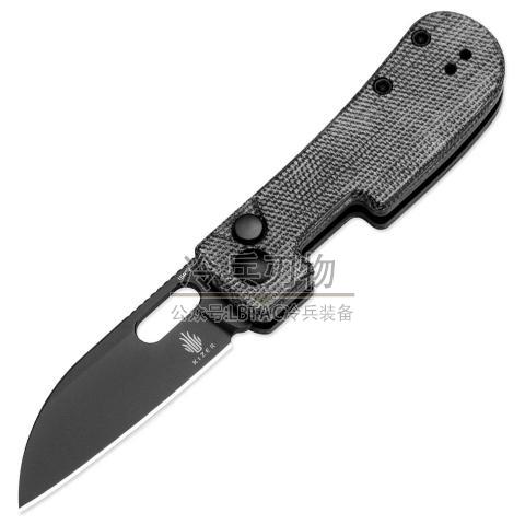 Kizer 凯泽 V2676 米卡塔柄按钮锁定折（154CM 黑色）Banish