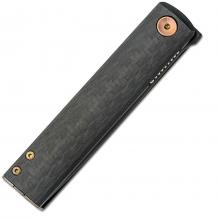 意大利狐狸 原始元素 碳纤维柄 古铜部件口袋折（M390 PVD黑色）Chnops CF 3K