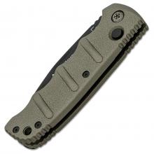 德国博客Plus AKS-74 按钮锁矛头D2钢灰柄黑刃半齿刃折（D2）