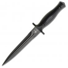 美国斯巴达刀具 V14黑色G10柄一体式全黑刃双刃匕 带K鞘 George V-14 Dagger