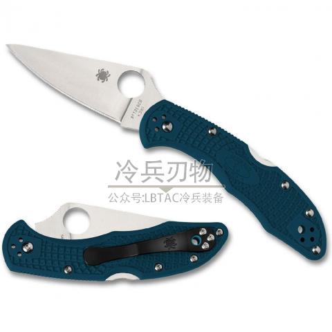 美国蜘蛛 C11 蓝FRN柄平刃折（K390钢）Delica 4