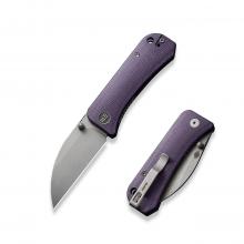 We Knife Banter Wharncliffe 紫色粗麻布米卡塔柄（S35VN）