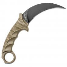 美国冷钢 49KST 钢虎粽柄带尾环直爪附Secure-Ex鞘（AUS-8A 石洗）Tiger Karambit