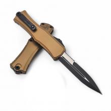 美国微技术 迷你赫拉 枪刺头 古铜色柄黑刃 Mini Hera D/E Bayonet Tan