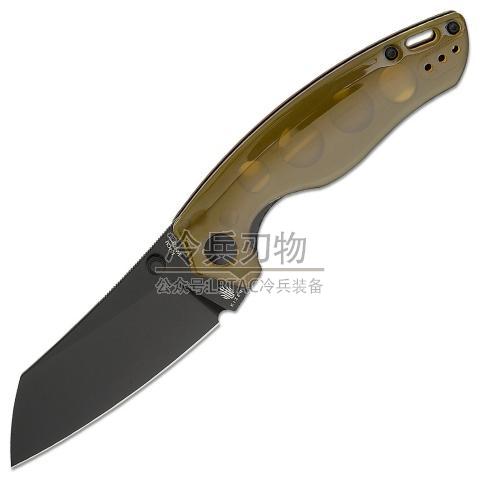 Kizer&Azo V4593 PEI琥珀柄线锁快开折（154CM 黑色石洗）Towser K