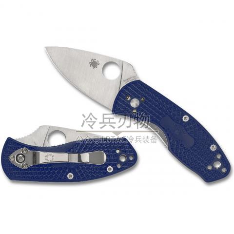 美国蜘蛛 C148 蓝色FRN轻量柄 银全刃折（S35VN）Ambitious™Lightweight