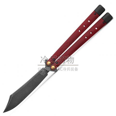 美国蝴蝶 99 死灵宝石红G10柄 Scimitar刀形蝴蝶甩（CPM-S30V DLC 战斗石洗）Necron™ Ruby Red