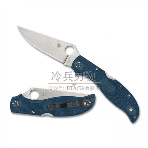 美国蜘蛛 C258 蓝色FRN轻量柄 背锁平刃大折（K390 锻面尖头平刃）Stretch™2 XL Lightweight